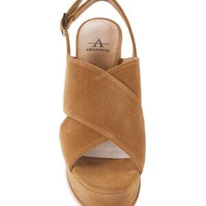 Aquatalia Nadina 90MM Suede Block Heel Sandals